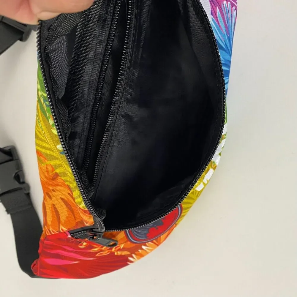 Bacardi Rum Fanny Pack Unisex One Size Rainbow Tropical Pride Waist Bag Adjustab